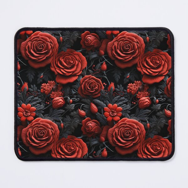 Item preview, Embroidered Gothic Red Roses Pattern #4 designed and sold by NatureSight.