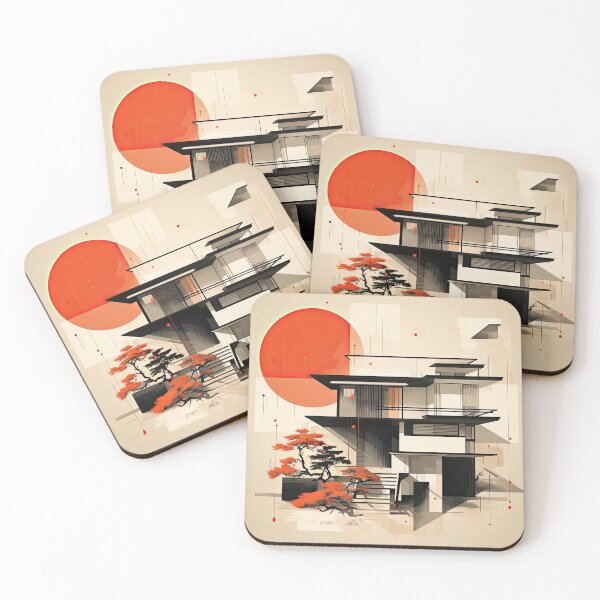 Item preview, Explore "Simplistic & Minimalistic Japanese House" Architecture with a Bauhaus Touch designed and sold by ArtificialGenes.