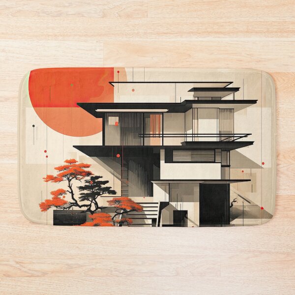 Artikelvorschau, Entdecken Sie die Architektur des "einfachen und minimalistischen japanischen Hauses" mit Bauhaus-Touch entworfen und verkauft von ArtificialGenes.
