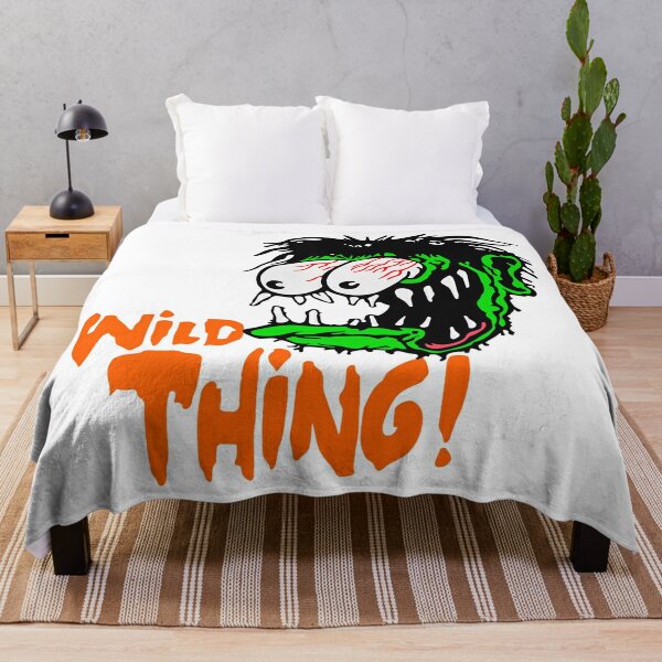 Wild Thing! Vintage Graphic Throw Blanket