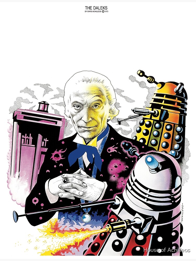 Artwork view, The 1st Doctor and the Daleks designed and sold by House of Achilleos