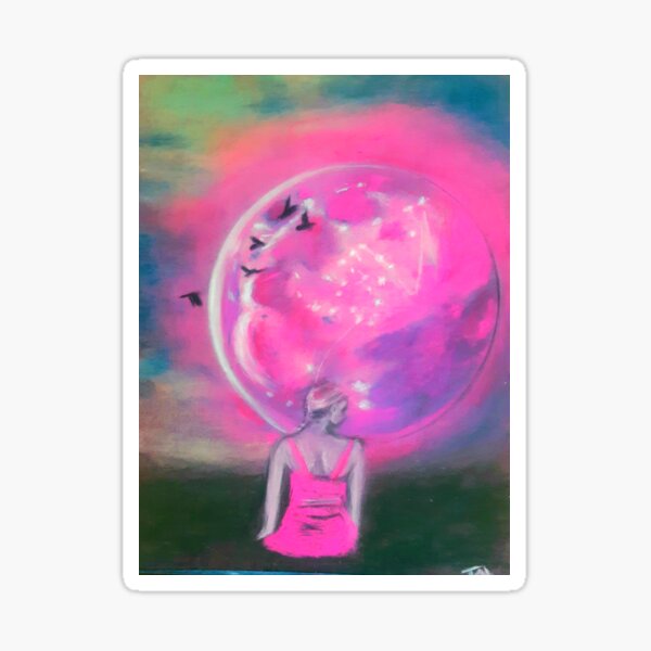 Item preview, The Pink Moon designed and sold by Artbyjanehicks.