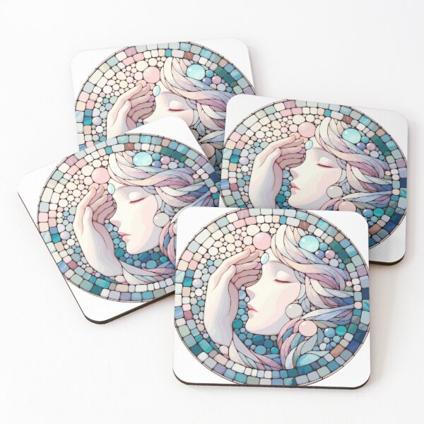 Item preview, Ethereal Woman in Pastel Stained Glass designed and sold by OniumEth.