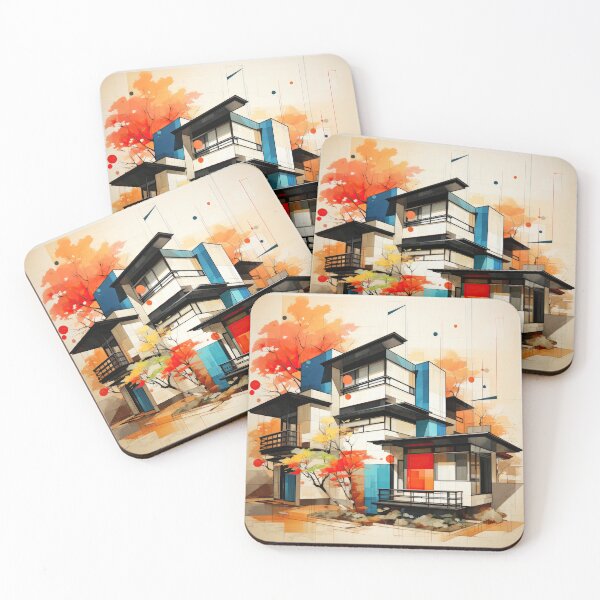 Item preview, Explore "Simplistic & Minimalistic Japanese House" Architecture with a Bauhaus Touch designed and sold by ArtificialGenes.