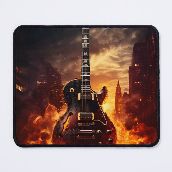 Item preview, Electric Guitar in Post-Apocalyptic Cityscape designed and sold by soulofalion.