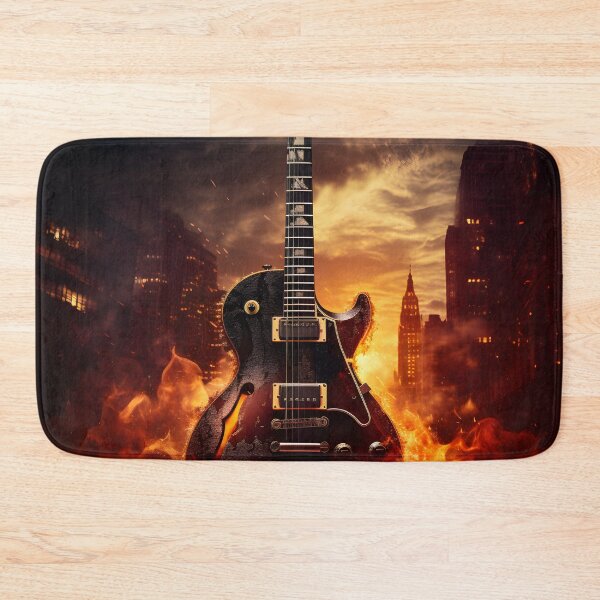 Item preview, Electric Guitar in Post-Apocalyptic Cityscape designed and sold by soulofalion.