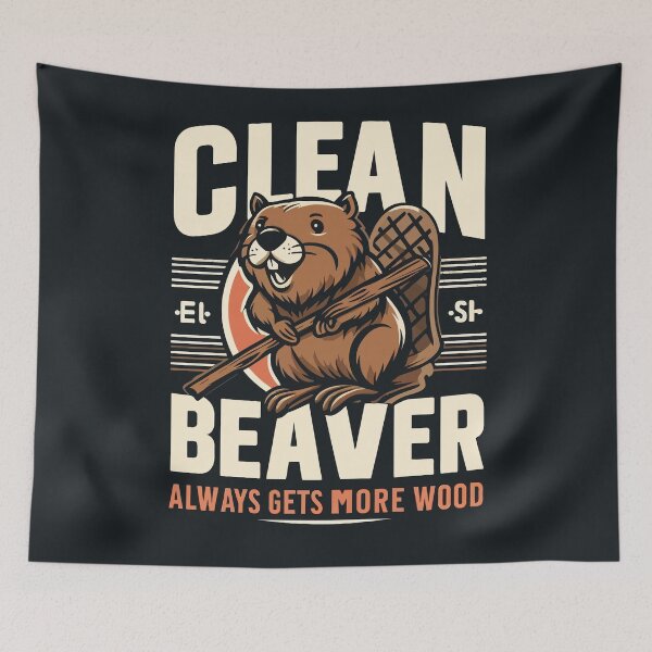 Item preview, Cute funny Clean Beaver Always Gets More Wood Beaver Love adult joke designed and sold by TrendyMoe.