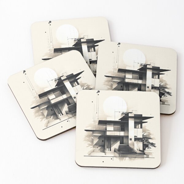 Item preview, Explore "Simplistic & Minimalistic Japanese House" Architecture with a Bauhaus Touch designed and sold by ArtificialGenes.