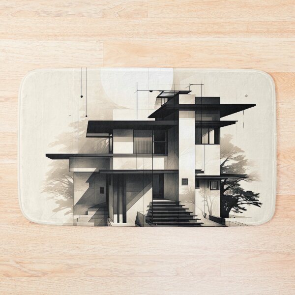 Item preview, Explore "Simplistic & Minimalistic Japanese House" Architecture with a Bauhaus Touch designed and sold by ArtificialGenes.