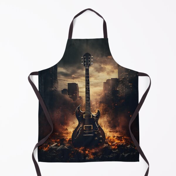 Item preview, Electric Guitar in Post-Apocalyptic Cityscape designed and sold by soulofalion.