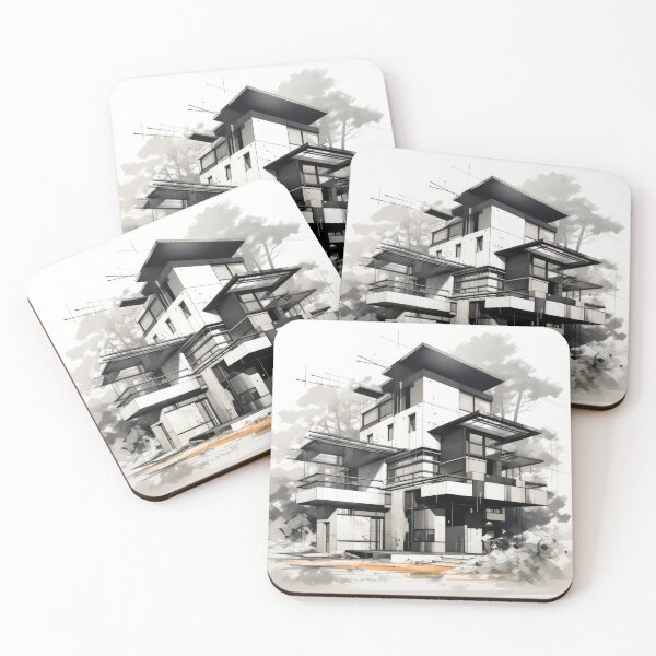 Item preview, Explore "Simplistic & Minimalistic Japanese House" Architecture with a Bauhaus Touch designed and sold by ArtificialGenes.