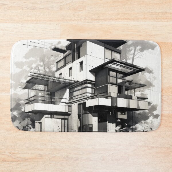 Item preview, Explore "Simplistic & Minimalistic Japanese House" Architecture with a Bauhaus Touch designed and sold by ArtificialGenes.