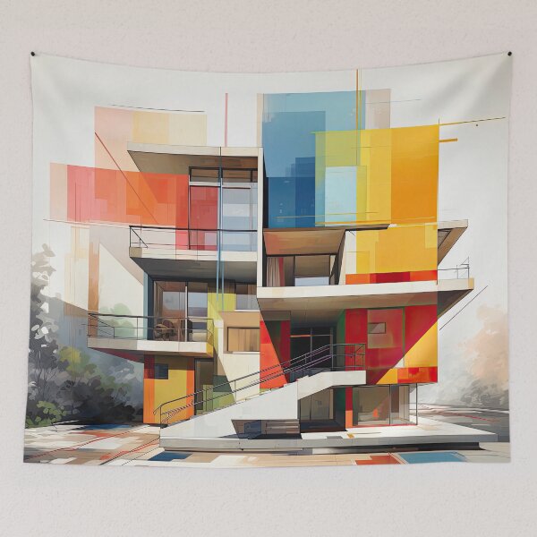 Item preview, Explore "Simplistic & Minimalistic Japanese House" Architecture with a Bauhaus Touch designed and sold by ArtificialGenes.