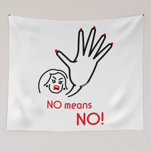 Item preview, No Means No! (Angry / 2C) designed and sold by MrFaulbaum.