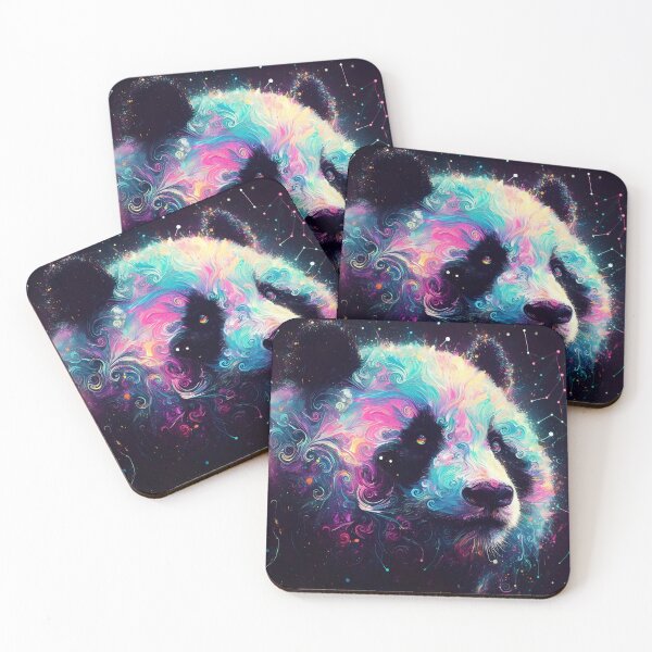 Item preview, Cosmic Panda: Neon Iridescence in Constellations designed and sold by javaoverride.