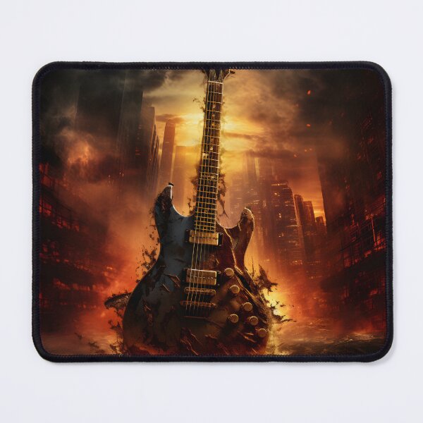 Item preview, Electric Guitar in Post-Apocalyptic Cityscape designed and sold by soulofalion.