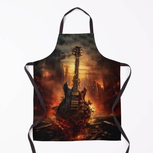 Item preview, Electric Guitar in Post-Apocalyptic Cityscape designed and sold by soulofalion.