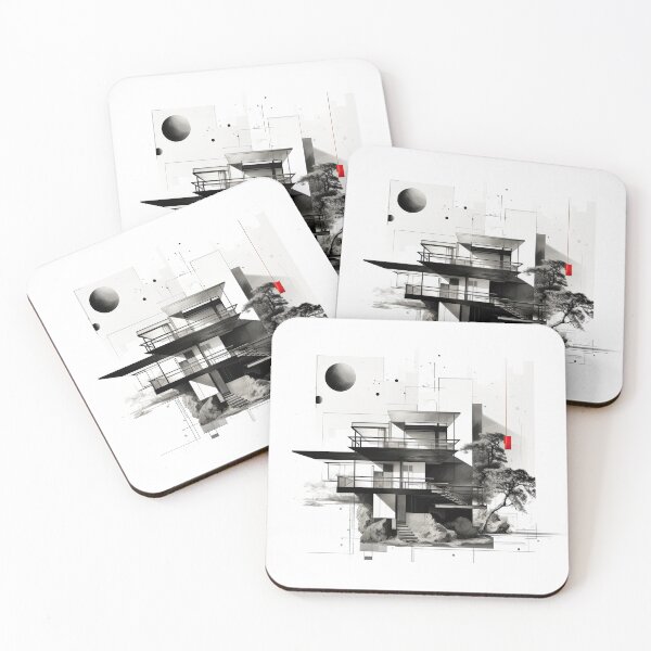 Item preview, Explore "Simplistic & Minimalistic Japanese House" Architecture with a Bauhaus Touch designed and sold by ArtificialGenes.