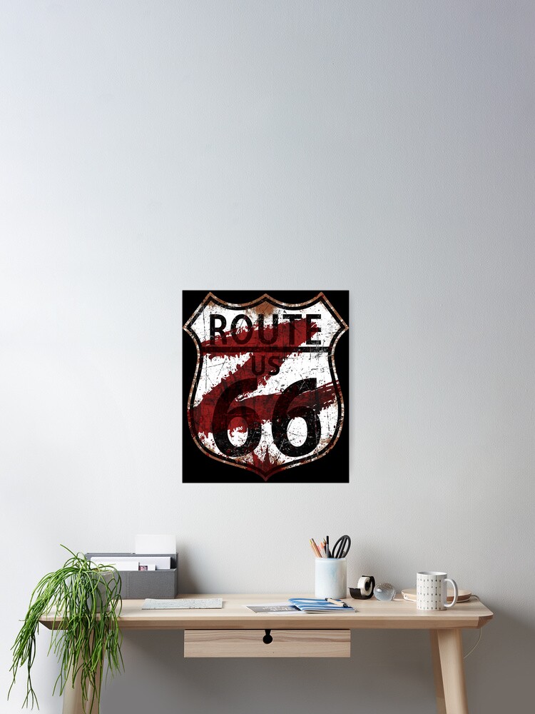 Buy wholesale Road Map Sign 60x12 cm: Route US 66