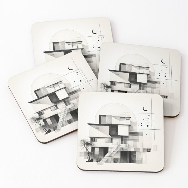 Item preview, Explore "Simplistic & Minimalistic Japanese House" Architecture with a Bauhaus Touch designed and sold by ArtificialGenes.