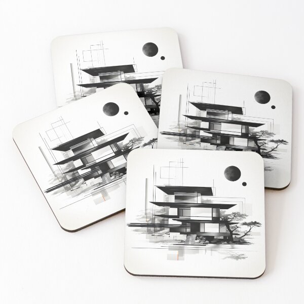 Item preview, Explore "Simplistic & Minimalistic Japanese House" Architecture with a Bauhaus Touch designed and sold by ArtificialGenes.