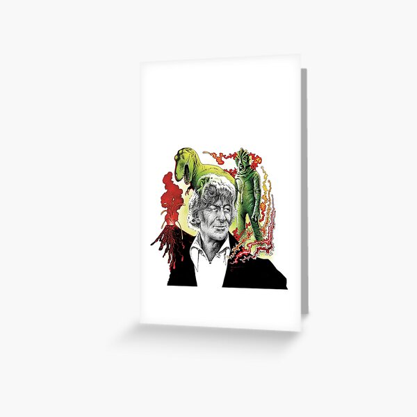 The 3rd Doctor and the Cave Monsters Greeting Card