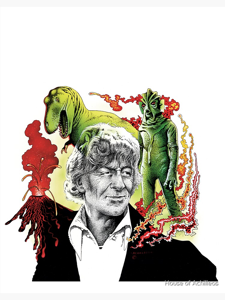 Artwork view, The 3rd Doctor and the Cave Monsters designed and sold by House of Achilleos