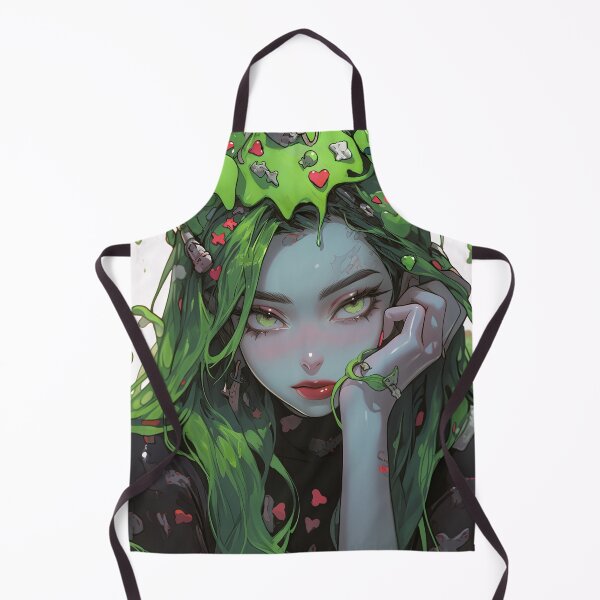 Item preview, Cute Weird Goopy Green Slime Anime Girl designed and sold by bubblegoth.
