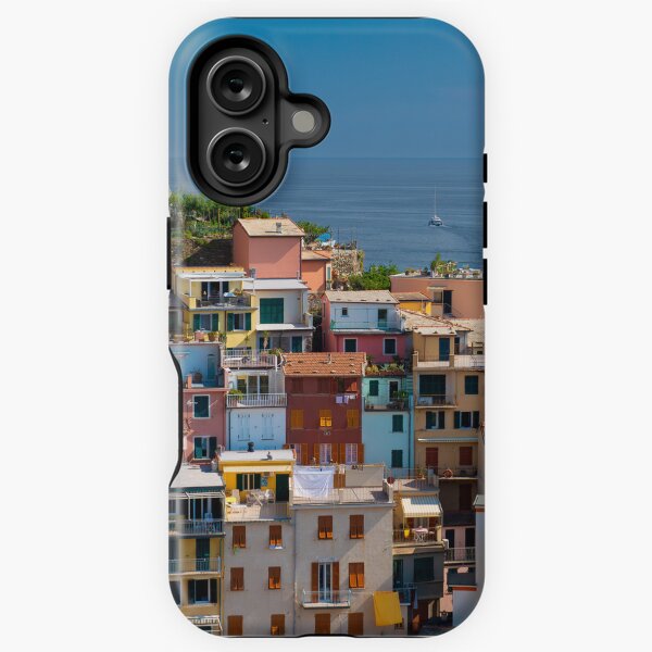 Aperçu de l'œuvre Vue sur la ville falaise de Manarola, l'une des Cinque Terre colorées de la côte ouest italienne créée et vendue par Dolfilms.