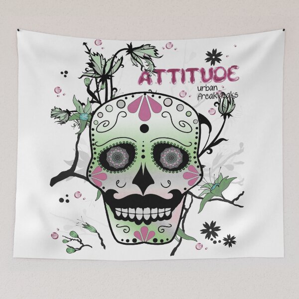 Item preview, SKULL WITH FLOWERS designed and sold by inarausch2023.