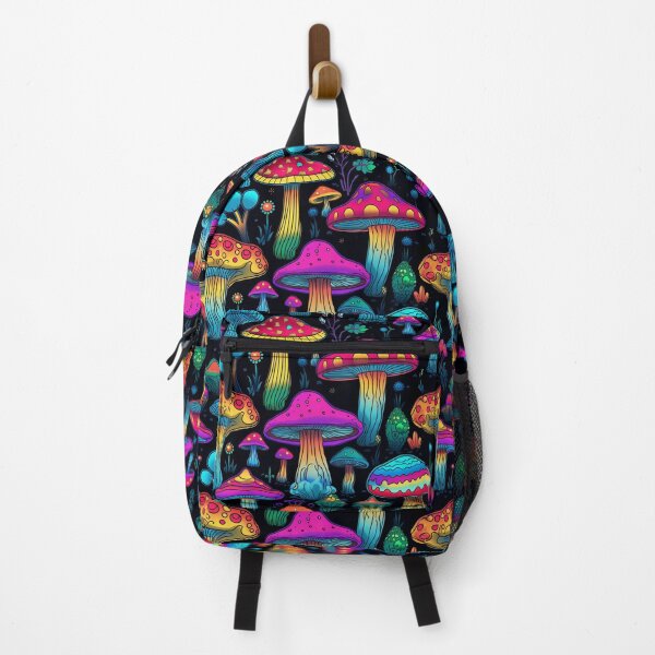 Item preview, Rainbow psychedelic cottagecore mushroom trip woodland mushrooms designed and sold by NuttyCottage.
