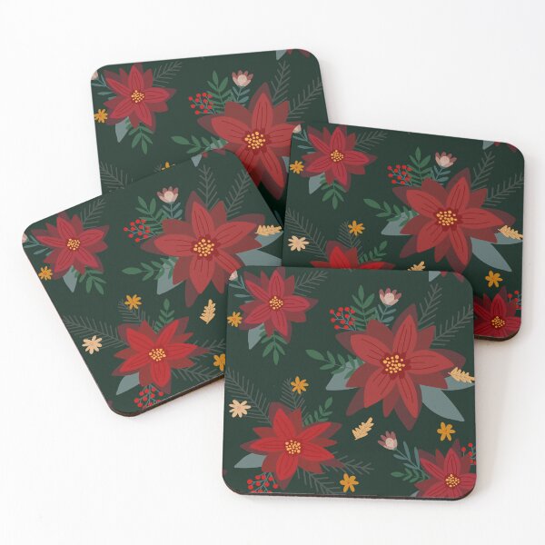 Item preview, Moody Poinsettia Floral designed and sold by VannBenson.