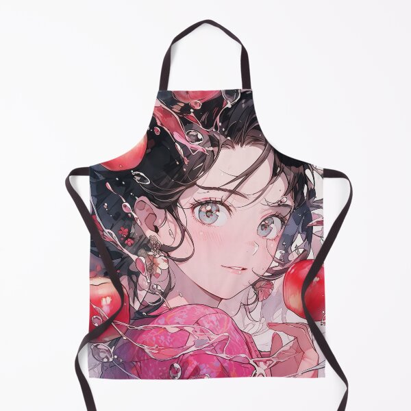 Item preview, Adorable Red Apples and Water Splash Anime Girl designed and sold by bubblegoth.