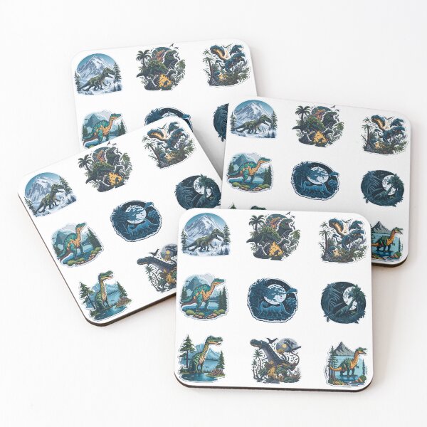 Item preview, Full package adhesive snow and evolution dinosaurs decorations for children designed and sold by Carlos Gudino.