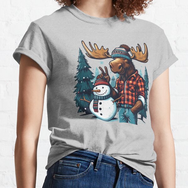 Christmas Moose T-Shirts for Sale | Redbubble