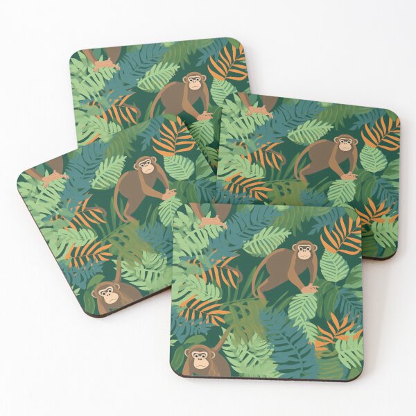 Item preview, Playful monkey family in a tropical jungle paradise designed and sold by StrawberryJolly.