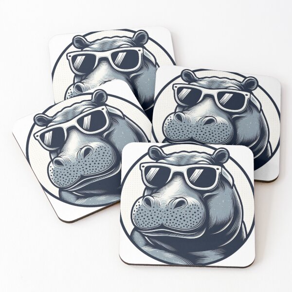 Item preview, Cool Hippo designed and sold by DrawingDoodler.