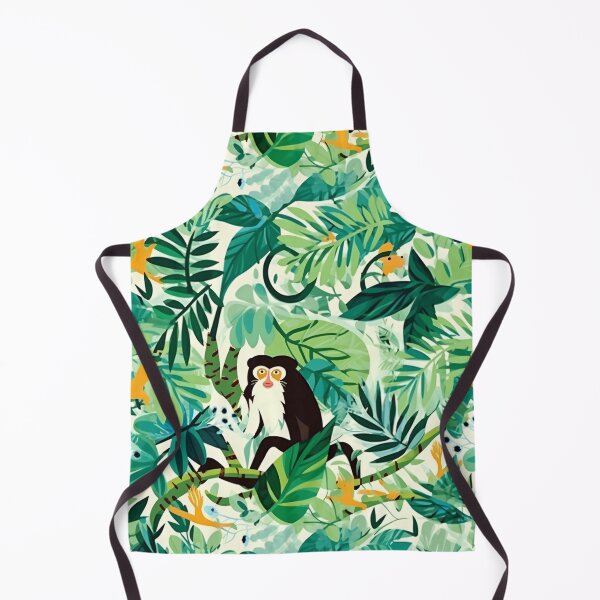 Item preview, Curious baby monkey exploring the lush rainforest realm designed and sold by StrawberryJolly.