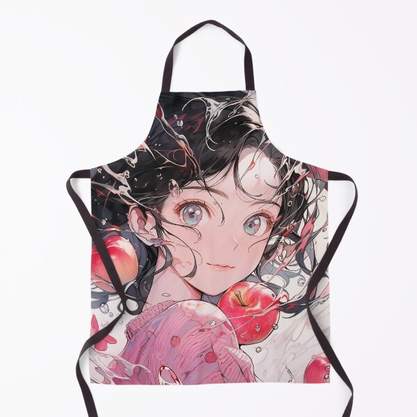 Item preview, Cute Red Apples and Water Splash Anime Girl designed and sold by bubblegoth.