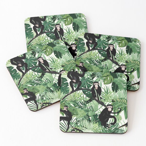 Item preview, Vibrant monkey troop in a canopy treetop rendezvous designed and sold by StrawberryJolly.