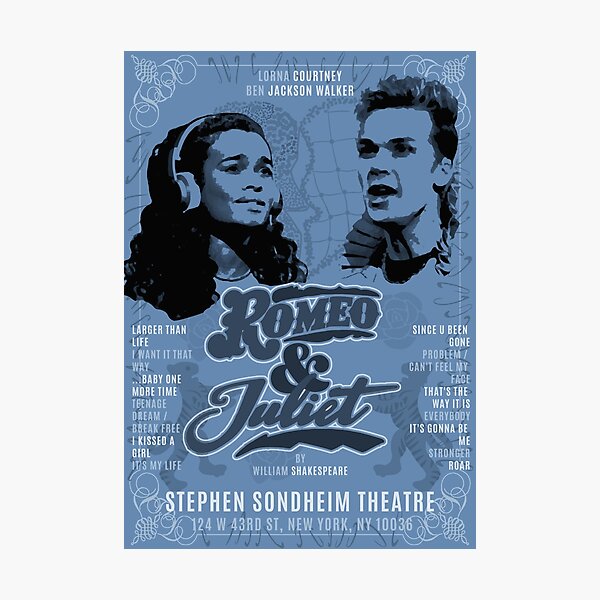 Item preview, Romeo & Juliet Programme Poster (Blue) designed and sold by Eleanorsegod.