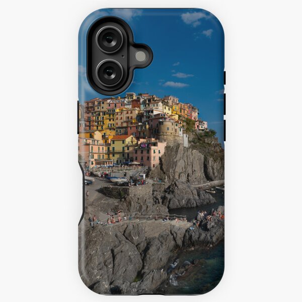 Aperçu de l'œuvre Vue sur la ville falaise de Manarola, l'une des Cinque Terre colorées de la côte ouest italienne créée et vendue par Dolfilms.