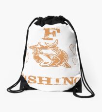 Fishing Humor, Fishing Humour, Fisher, Fisherman, Catching Fish, Bait, Lure, Salmon, Pike, Trout Drawstring Bag
