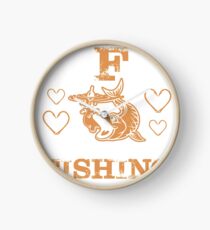 Fishing Humor, Fishing Humour, Fisher, Fisherman, Catching Fish, Bait, Lure, Salmon, Pike, Trout Clock