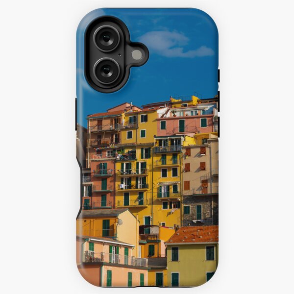 Aperçu de l'œuvre Vue sur la ville falaise de Manarola, l'une des Cinque Terre colorées de la côte ouest italienne créée et vendue par Dolfilms.
