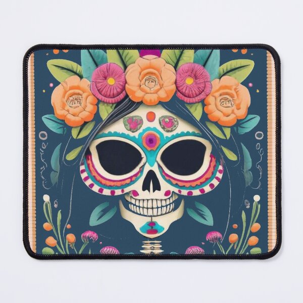 Item preview, Day of the Dead Calavera Catrina female skeleton flower hat designed and sold by JaroDesign2023.
