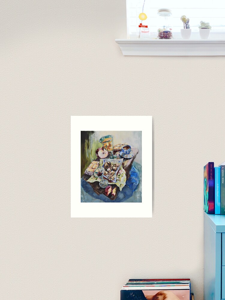 Thumbnail 2 of 3, Art Print, Coffee at Ermela's, Albania designed and sold by KarenEspig.