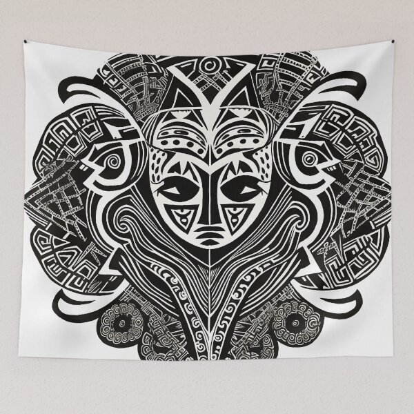 Item preview, viking motif, celtic mask, viking ornament, celtic motif, happy dads day, celtic ornament designed and sold by PRYMULLART.