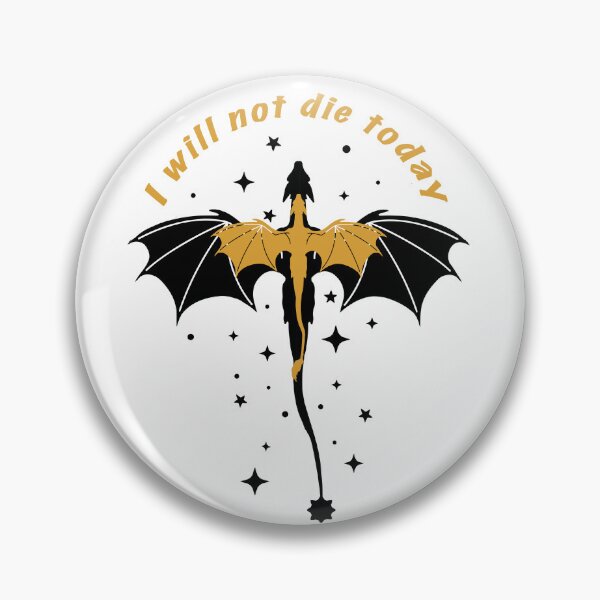 Item preview, Black and Gold "I will not die today" starry dragons designed and sold by Celticrose721.