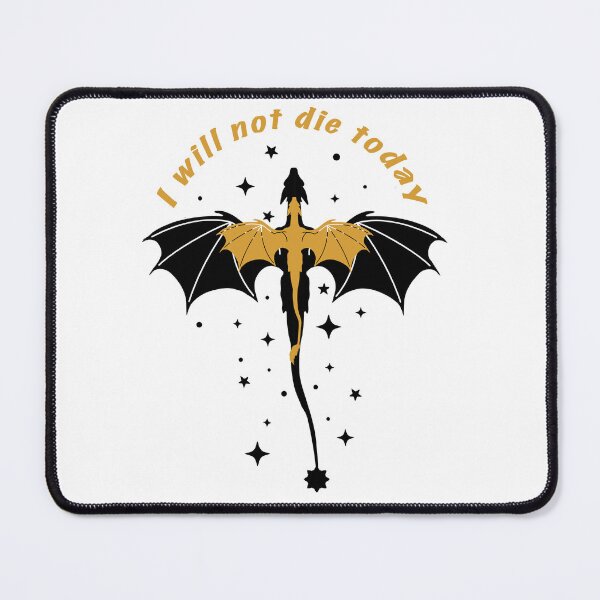Item preview, Black and Gold "I will not die today" starry dragons designed and sold by Celticrose721.